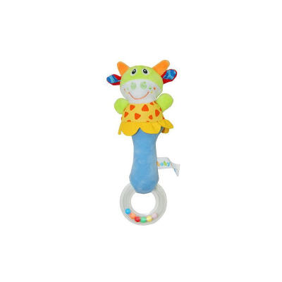 

2015 Hot 4 designs Soft toys Animal Model Handbells Rattles ZOO Squeeze Me Rattle Cute Gift Baby Educational toy Age for 3M+