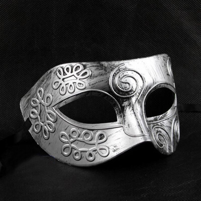 

mymei Antique Greek Roman Soldier Venetian Party Masquerade Mask Silvery