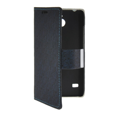 

MOONCASE Slim Leather Side Flip Wallet Card Slot Pouch with Kickstand Shell Back чехол для Huawei Ascend Y550 Sapphire