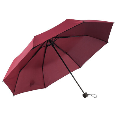 

American degree MAYDU plain three fold hand open sun umbrella M3223 red