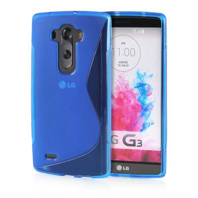 

MOONCASE S - Line Soft Flexible Silicone Gel TPU Skin Shell Back Case Cover for LG G Flex 2 Blue