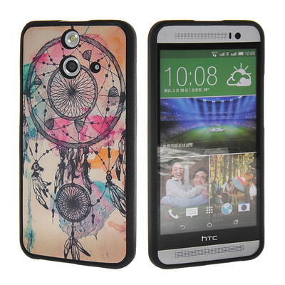 

MOONCASE Cute Pattern Soft Flexible Silicone Gel TPU Skin Shell Back ЧЕХОЛ ДЛЯ HTC One E8