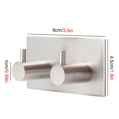 

Cntomlv 3M Наклейка из клея из нержавеющей стали Крючки настенные дверные пальто для одежды из вешалки для ванной комнаты для ванн