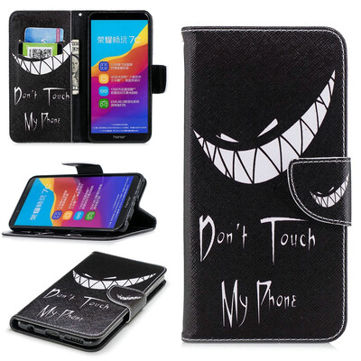 

BEFOSPEY Painting PU LeatherSoft TPU Card Slot Stand Wallet Case For Huawei Honor 7C599"2018