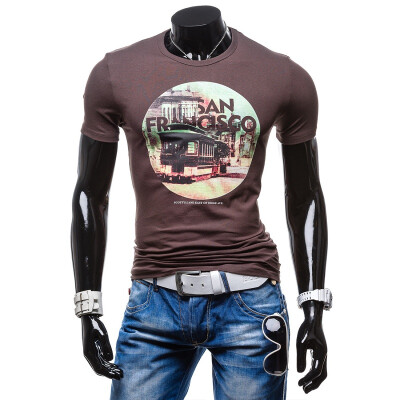 

Zogaa New Mens T-shirt Short Sleeve Printing Slim Fashion