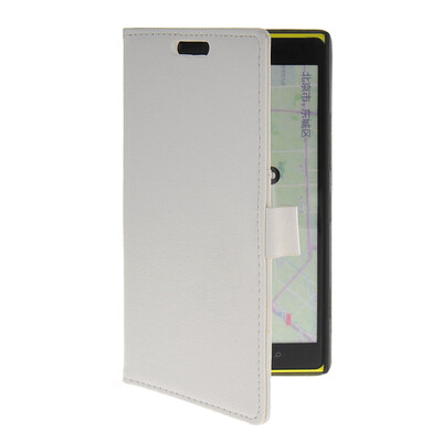 

MOONCASE Slim Leather Flip Wallet Card Pouch with Kickstand Shell Back ЧЕХОЛ ДЛЯ Nokia Lumia 1520 White