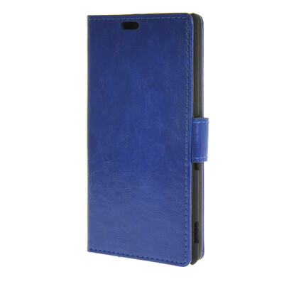 

MOONCASE Smooth PU Leather Flip Wallet Card Slot Bracket Back чехол для Sony Xperia M4 AQUA Blue