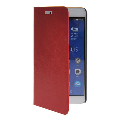 

MOONCASE Slim Leather Side Flip Wallet Card Slot Pouch with Kickstand Shell Back чехол для Huawei Honor 6X Red