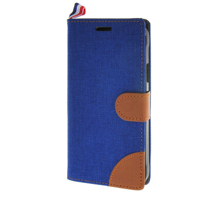 

MOONCASE чехол for Samsung Galaxy S6 Active (SM-G890) Джинсовая Флип кожаный бумажник чехол Карточка с Kickstand Case Cover темно-синий