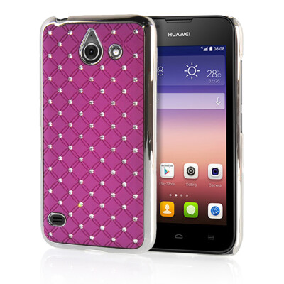 

MOONCASE Hard Chrome Plated Star Bling Back Case Cover for Huawei Ascend Y550 Purple