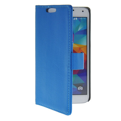 

MOONCASE Slim Leather Flip Wallet Card Pouch with Kickstand Shell Back ЧЕХОЛ ДЛЯ Samsung Galaxy S5 I9600 Blue