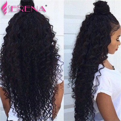 

7A Virgin Brazilian Curly Hair with Frontal 4 Bundles with Frontal Closure 13x4 Ear to Ear Lace Frontal Closure with Bundles