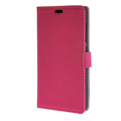 

MOONCASE Simple style Leather Card Slot Wallet Bracket Back чехол для Nokia Lumia 540 N540 Hotpink
