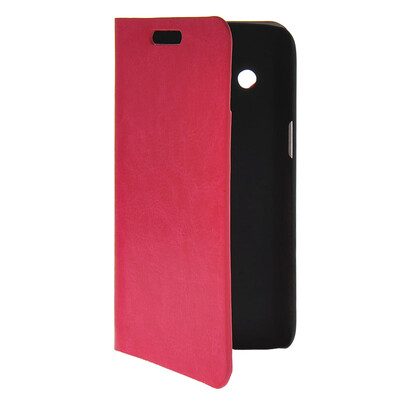 

MOONCASE Slim Leather Flip Wallet Card Pouch with Kickstand Shell Back ЧЕХОЛ ДЛЯ Samsung Galaxy Core 4G G3518 Hot pink