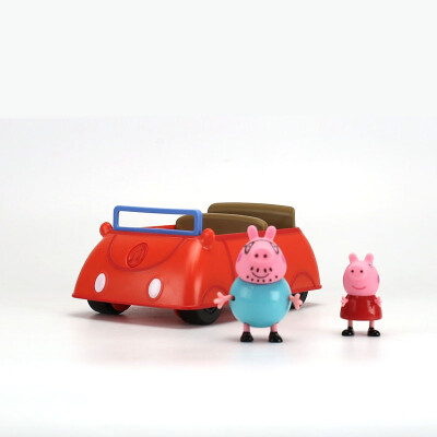 

Pig Peggy Peppa Pig Childrens Toys Pink Pig Little Child Child Birthday Gift Box House Toy Red Car