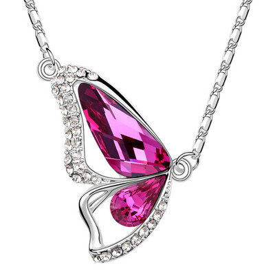 

Butterfly Necklace Austrian Crystal High Quality Rhinestone Necklace Pendant For Women Fashion Jewelry 5033
