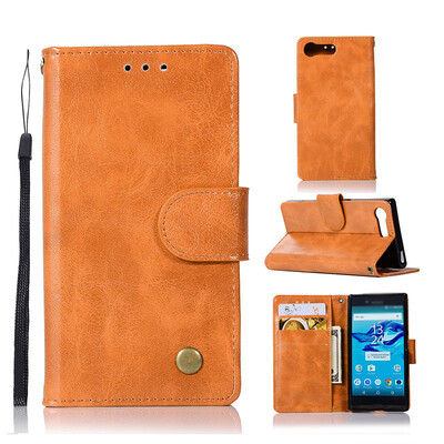 

Mzxtby Flip Leather Wallet Case Cover Luxury Slim PU Leather Protect Back Cover Case For Sony Xperia X Compact Vintage Case