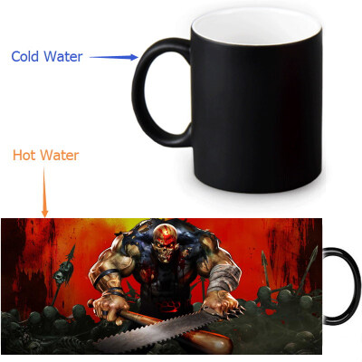 

Пять Finger Death Punch 350ml / 12oz Heat Reveal Mug Color Change Чашка кофе Чувствительные морфинг-кружки Волшебная чашка для чайных чашек