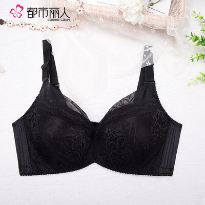 

Jingdong supermarket urban beauty mesh bra bra lace gathered comfort 34 cup ladies underwear 2B7302 shrimp red 85D
