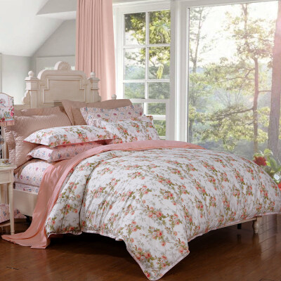 

FUANNA Housewife Bedding Set of Cotton Bed Sheets 4 sets of tian Yan Cotton 15m Bed Applicable 203 229cm Pink