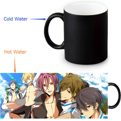 

Iwatobi Swim Club 350мл / 12 унций Кубок с чаем с регенерацией тепла Изменение цвета чашки кофе Чувствительные морфинг-кружки Волшебная чашка для чайных чашек