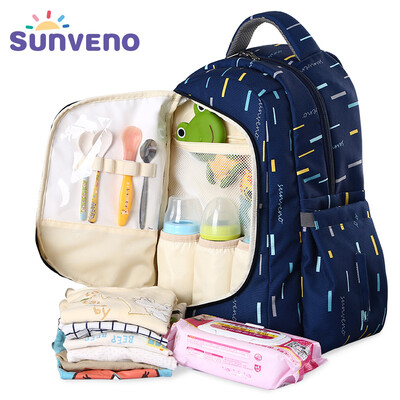 

SUNVENO 2in1 Diaper Bag Fashion Mummy Maternity Nappy Bag Baby Travel Backpack Organizer Nursing Bag for Baby Care Mother & Kids