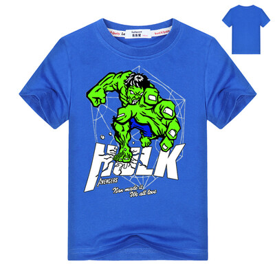 

Футболки-майки Captain America и Hulk Pattern Футболки с коротким рукавом Хлопковые мстители мальчики одевают детские майки 2-11Y