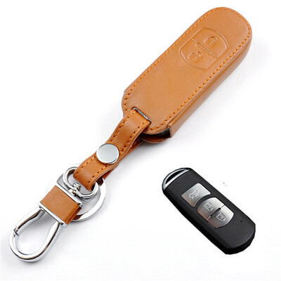 

Huazha Mazda key package smart two-button brown Mazda 2 Mazda CX-5 leather key set special car keychain