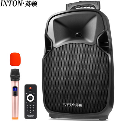 

Британский (Inton) T3 8-дюймовый квадратный тандемный рычажный динамик Bluetooth наружный портативный аудио сабвуфер с мощным микрофоном