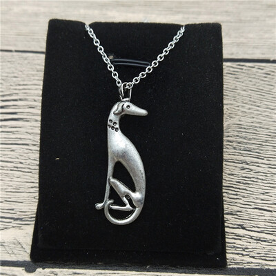 

New Italian Greyhound Necklace Trendy Style Spanish Grey Hound Whippet Pendant Necklace Women Fashion Pet Dog Jewellery