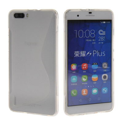 

MOONCASE  - Line Soft Flexible Silicone Gel TPU Skin Shell Back Case Cover for Huawei Honor 6 plus 6X Clear