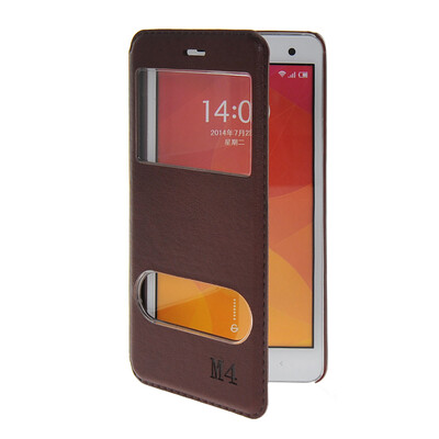 

MOONCASE View Window Leather Side Flip Pouch Stand Shell Back ЧЕХОЛ ДЛЯ XiaoMi Rice MI 4 M4 Red