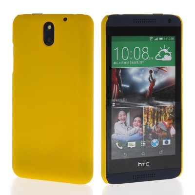 

MOONCASE Hard Rubberized Rubber Coating Devise Back Case Cover for Htc Desire 610 Yellow