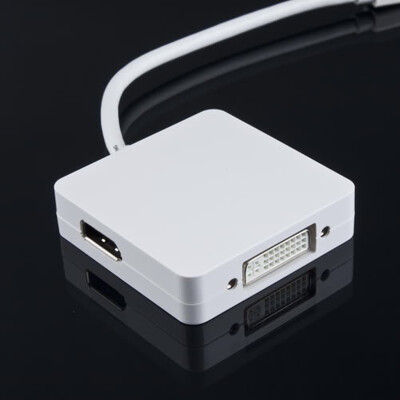 

3 in 1 Thunderbolt Mini Displayport to DP HDMI DVI Adapter Cable MAC pro AIR