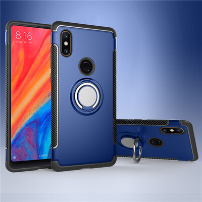 

Xiaomi Mix 22s Armor Car Magnetic Suction Ring Bracket Silicon TPU Hard PC Phone Case