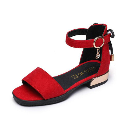 

Summer Girls Sandals Kids Shoes Girls Princess Leather Shoes Fashion Solid Color Children shoes baby size 26-36