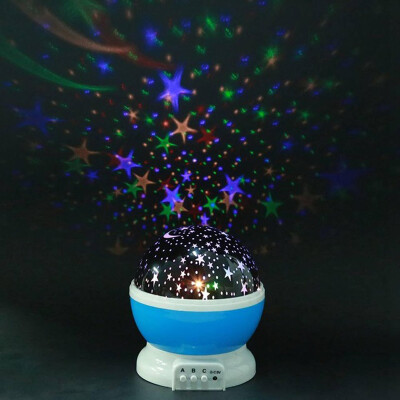 

JULELYS USB-батарея LED Star Sky Night Light Вращающийся проектор Звездный ночник Детская спальня Настольный светильник Творческий подарок