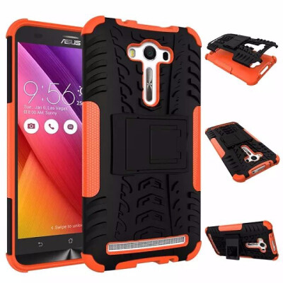 

Defender Heavy Duty Stand Silicone Grip Rugged Armor Cover for ASUS Zenfone 2 TPU Hard Case