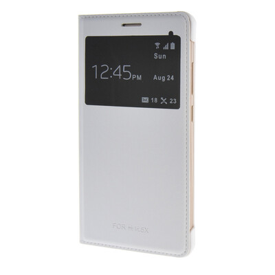 

MOONCASE окна дизайн тонкий кожаный чехол для того, чтобы отразить Huawei Honor 5X Play (5.5")