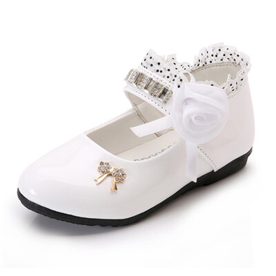 

Children Shoes Girls Shoes 2018 Spring Fashion Rhinestone Flower Kids Shoes for Girl Princess Flat Student Dance Show Shoes