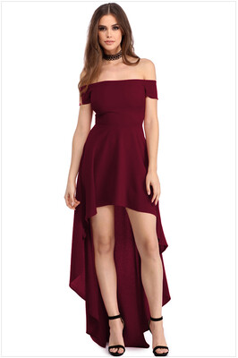 

High Low Hem Off Shoulder Party Dress