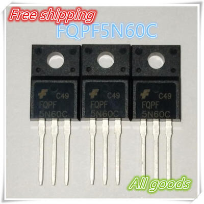 

50pcslot FQPF5N60C 5N60 MOSFET N-CH 500V 13A TO-220F best quality