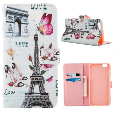 

MOONCASE ЧЕХОЛ ДЛЯ iPhone 6 Plus (5.5") Flip Leather Wallet Card Slot Foldable Stand Feature [Pattern series] /a09