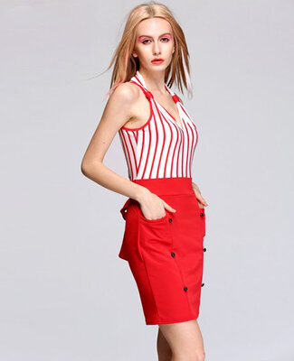 Womens Sexy Sleeveless V-Neck Striped Splicing Bodycon Party Casual Mini Dress G-string
Womens Sexy Sleeveless V-Neck Striped Splicing Bodycon Party Casual Mini Dress G-string