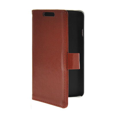 

MOONCASE Slim Leather Side Flip Wallet Card Slot Pouch Stand Shell Back ЧЕХОЛ ДЛЯ LG F70 Brown