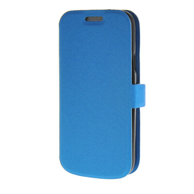 

MOONCASE Slim Leather Side Flip Bracket чехол для Samsung Galaxy S4 Mini i9190 Blue
