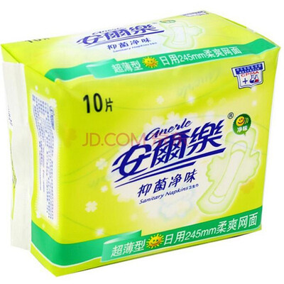 

An Erle antibacterial net taste dry screen ultra-thin daily sanitary napkins 245mm 10 new&old packaging random release