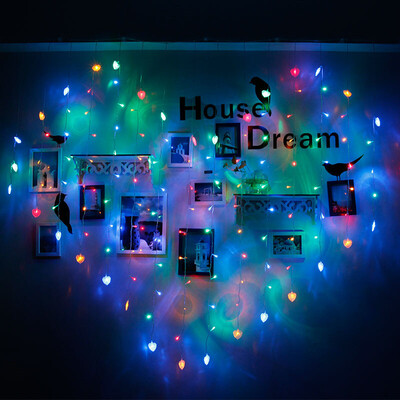 

Gong Xun LED lights flashing lights lights love curtains lights Valentines Day heart-shaped lights wedding wedding room decoration romantic confession lights love color