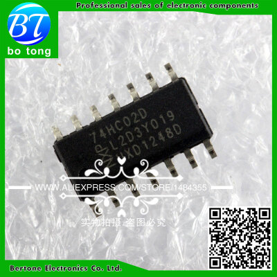 

10PCS free shipping 74HC02D 74HC02 SN74HC02D SOP-14