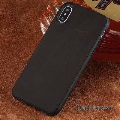 

LANGSIDI Genuine Leather Phone Case For iPhone X Case Vintage Crazy horse skin All-inculsive Cover